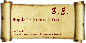 Bugár Ernesztina névjegykártya